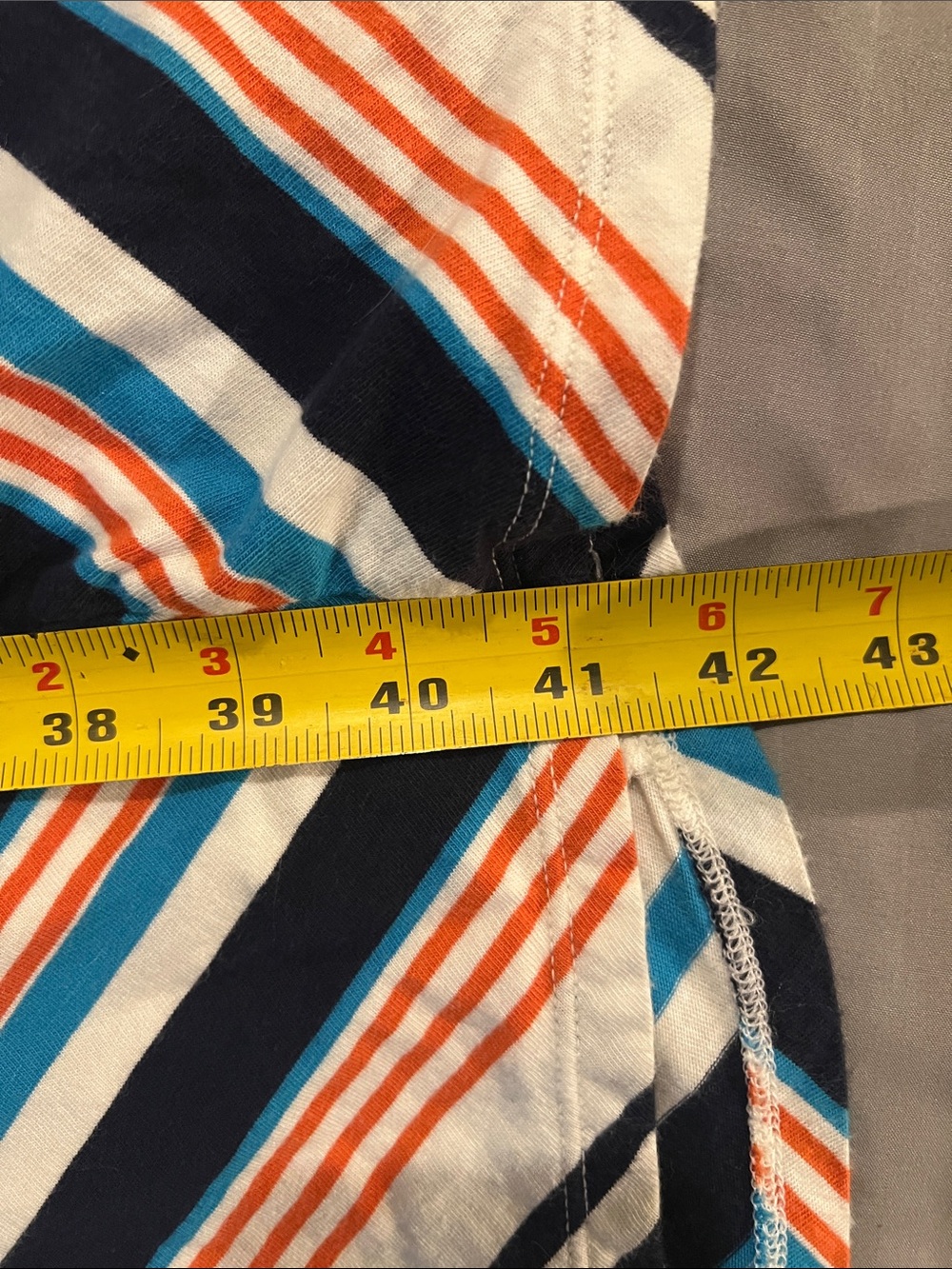 Old Navy Striped Long Maxi Dress in White, Teal, Navy & Orange - Picture 6 of 8
